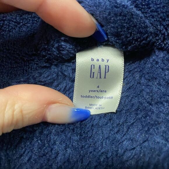 GAP | Navy Blue Toddler Bathrobe - Picture 3 of 3